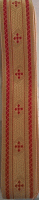 Galon doré-rouge 40 mm large - vendu par 10 mètres