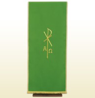 Voile de lutrin vert en polyester brodé