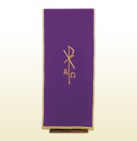 Voile de lutrin violet en polyester brodé