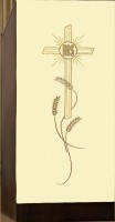 Voile de lutrin crème croix et épi de blé
