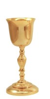 Calice doré, nœud style baroque