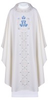 Chasuble blanche mariale brodée