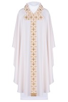 Chasuble blanche Tau