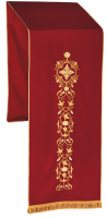 Voile de lutrin rouge pure laine
