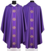 Chasuble violette Croix de Jérusalem