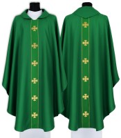 Chasuble verte Croix de Malte