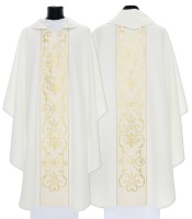 Chasuble crème sans col