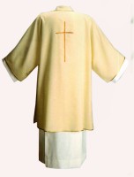 Dalmatique blanche modèle saint Augustin