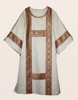 Dalmatique blanche modèle saint Alphonse de Liguori